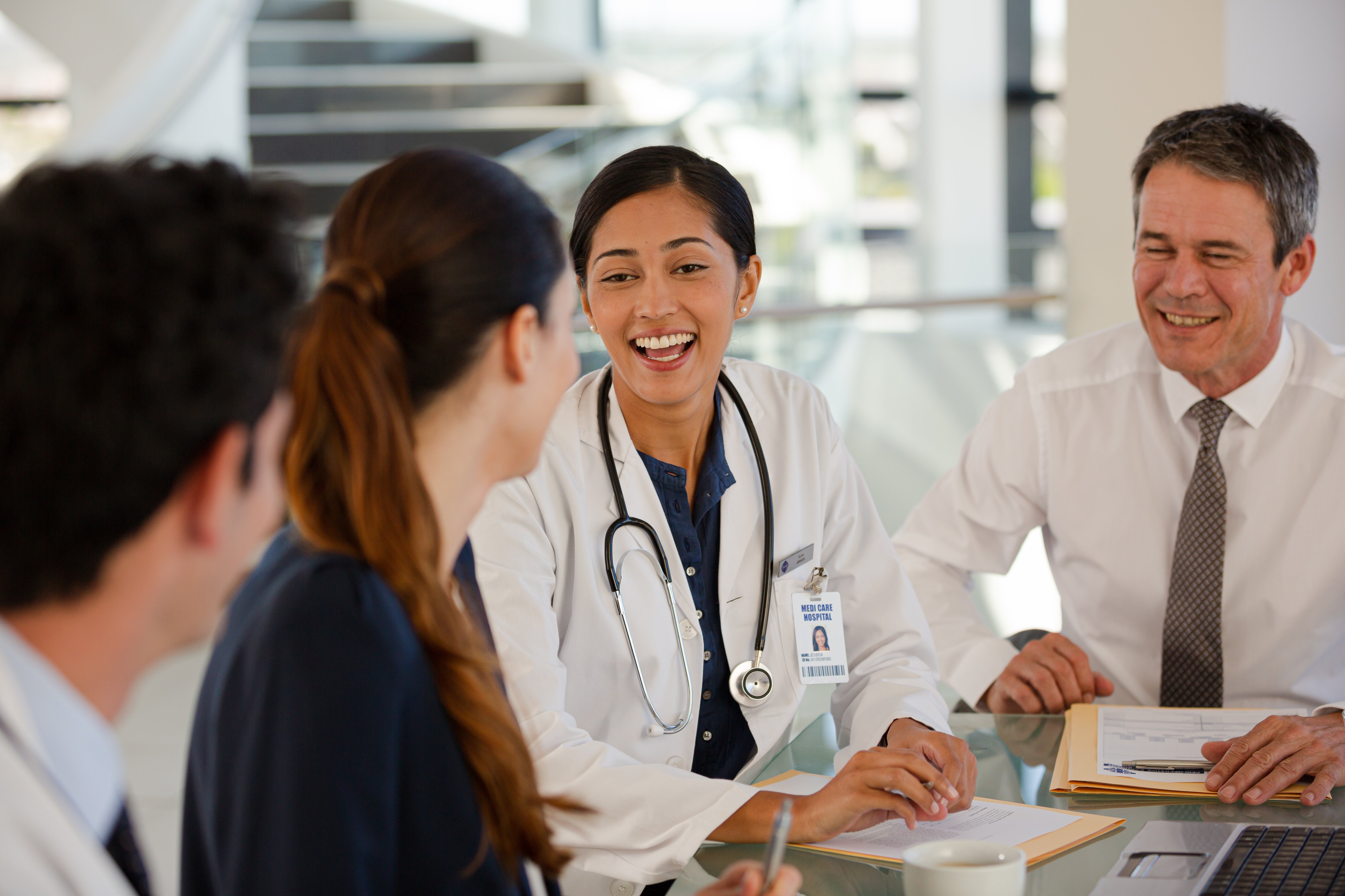 Picture of team working at a table